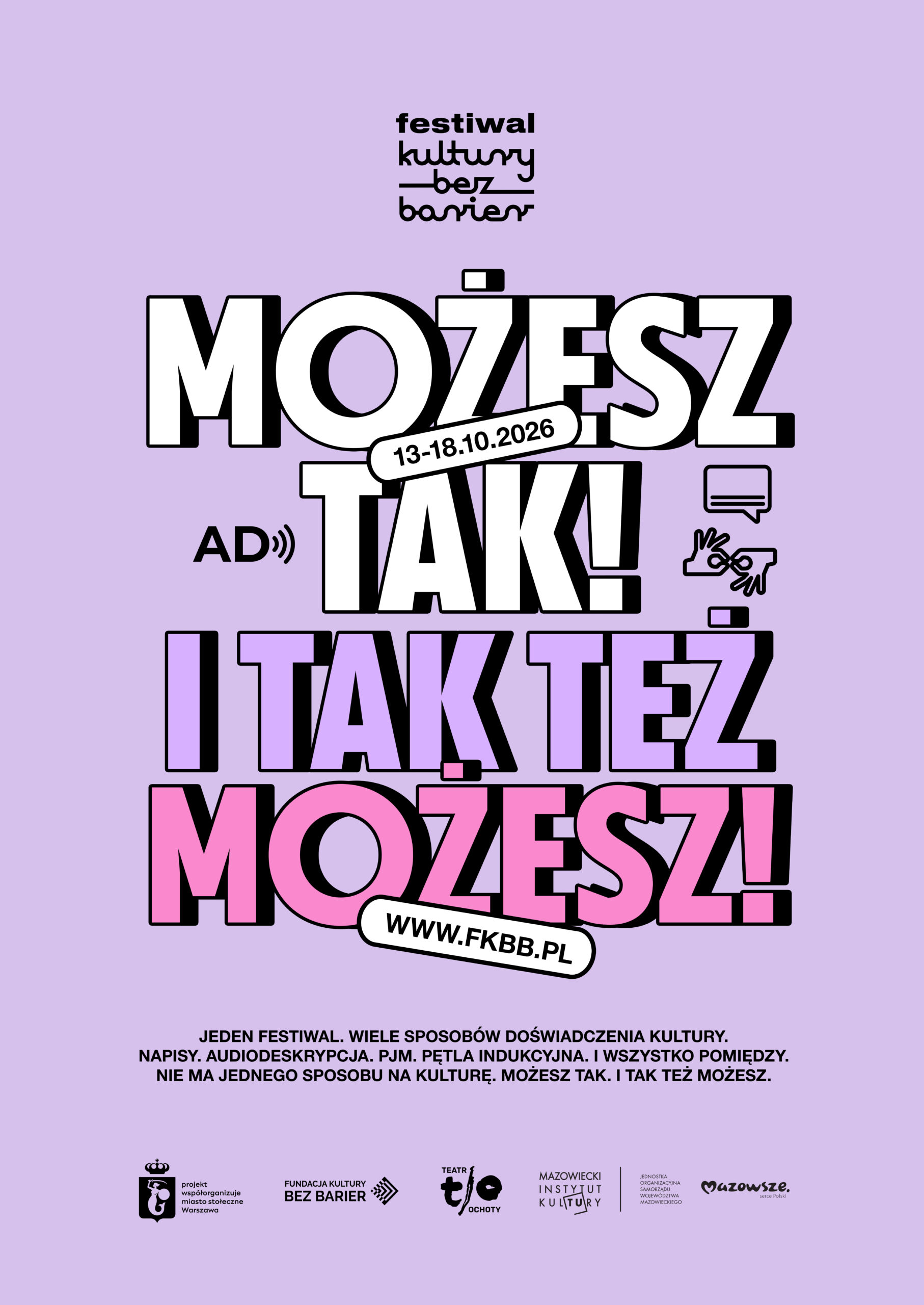 14. Festiwal KULTURY BEZ BARIER 2026!