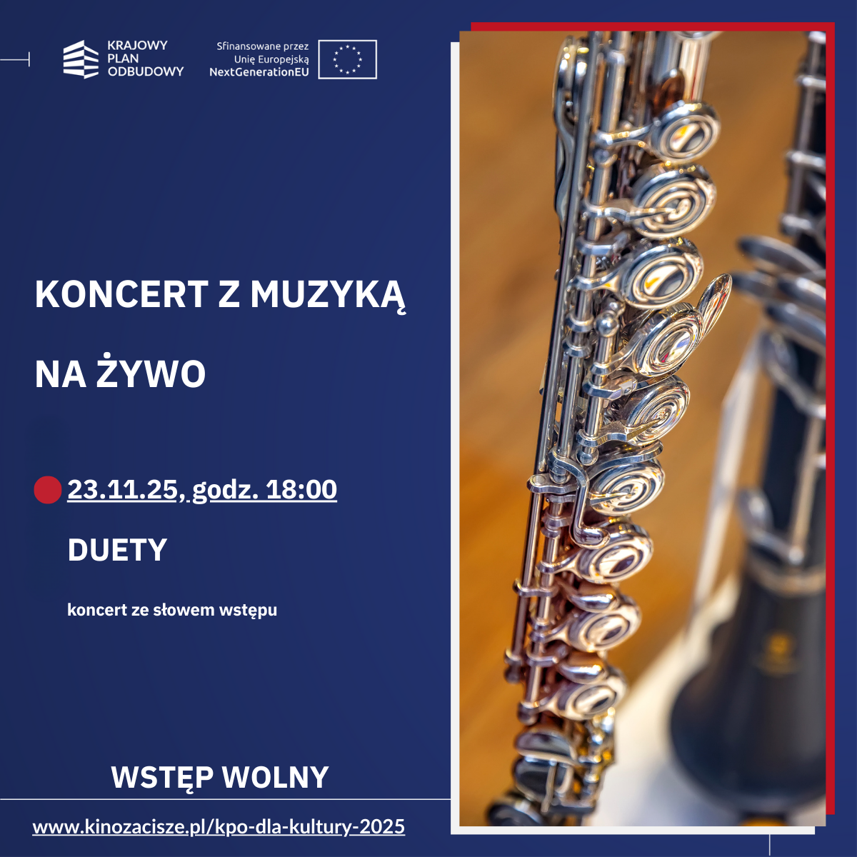 Koncert na żywo muzyki Wolfganga Amadeusza Mozarta: DUETY