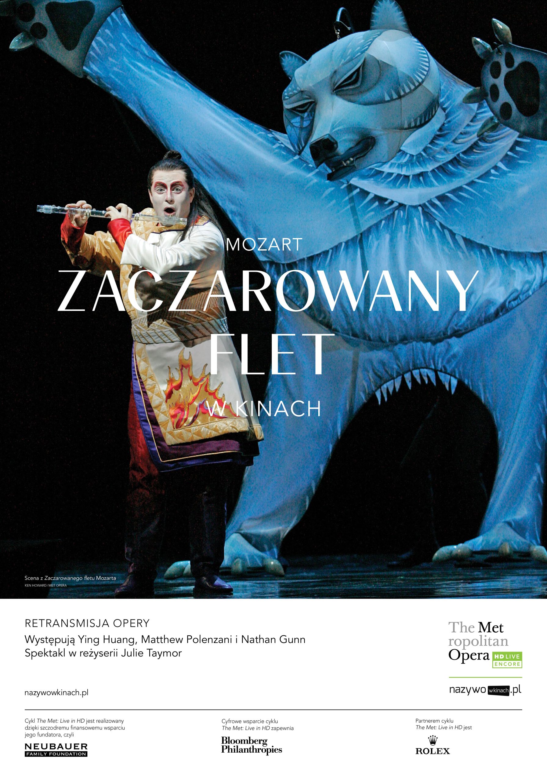Wolfgang Amadeusz MOZART: „ZACZAROWANY FLET” – retransmisja opery (The MET w Nowym Jorku)