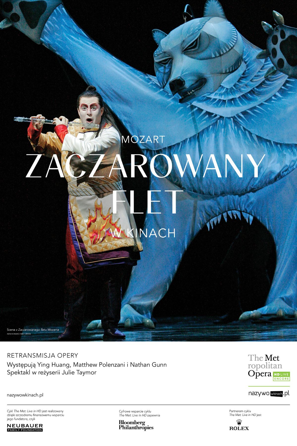 Wolfgang Amadeusz MOZART: „ZACZAROWANY FLET” – retransmisja opery (The MET w Nowym Jorku)